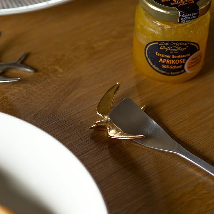 高桑金属　シンギングバード　スワロー　箸置き　ゴールド