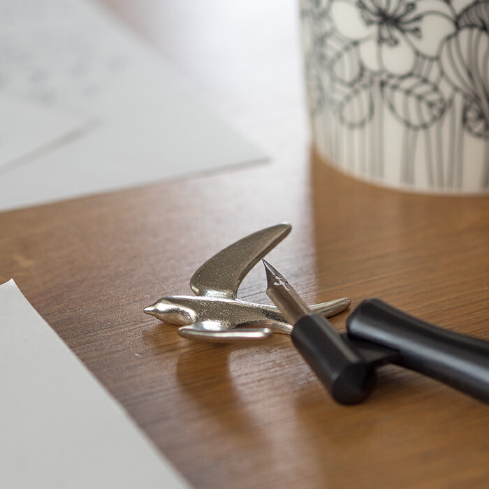 高桑金属　シンギングバード　スワロー　箸置き　シルバー　