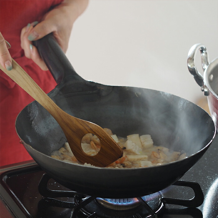 【公式】山田工業所　鉄打出片手中華鍋　（1.2mm）　27cm　空焚き済み