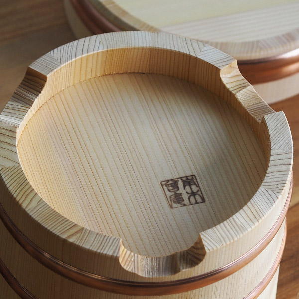 山一　江戸びつ　15cm　2合　しゃもじ付