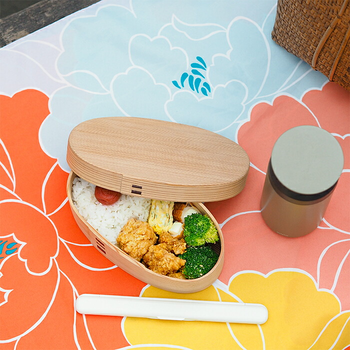 むす美　風呂敷　アクアドロップリサイクル　AdelineKlam　牡丹　100cm　オレンジ