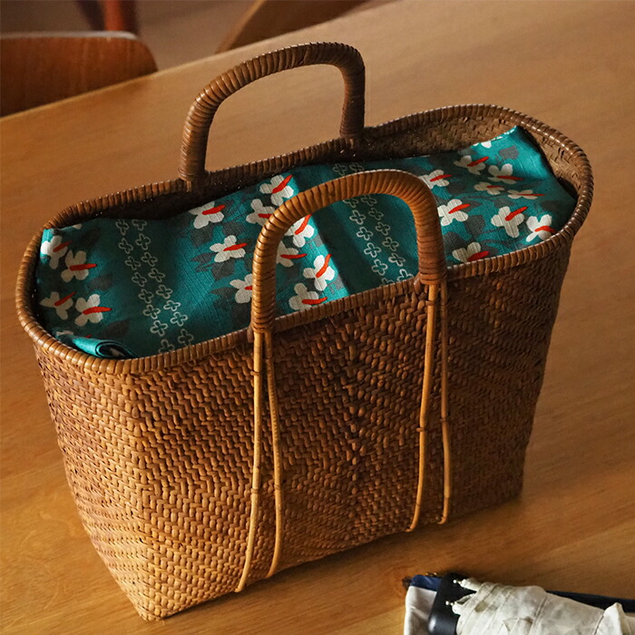 むす美　チーフ　竹久夢二　四葉とどくだみ　48cm　グリーン