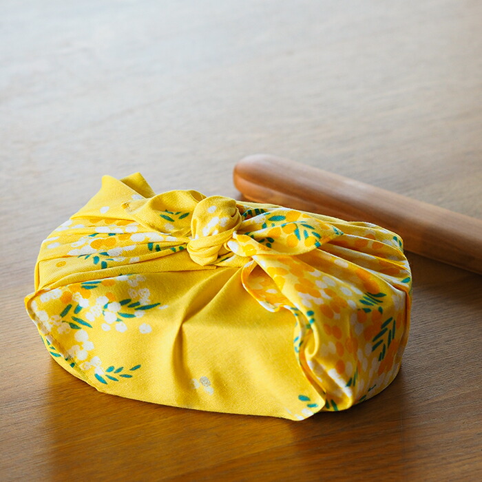 むす美　風呂敷　こはれ　ミモザ　45cm　イエロー