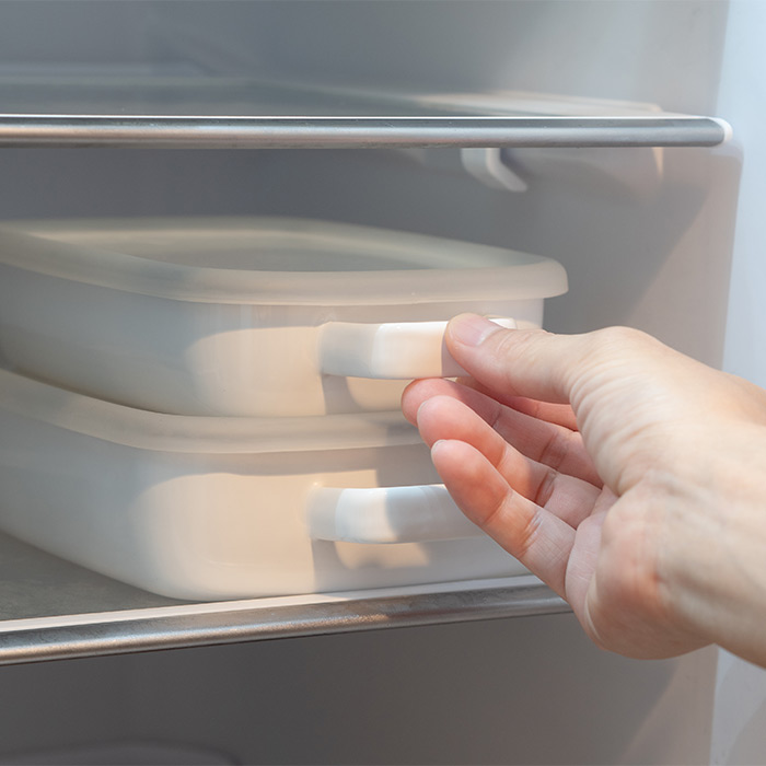 365methods　ホーローオーブンディッシュ　浅型S　ライトグレー×ネイビー　※ 【25WS】【sp】